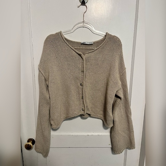 Zara BOATNECK KNIT CARDIGAN SOLD OUT TRENDING Size S - Picture 1 of 7